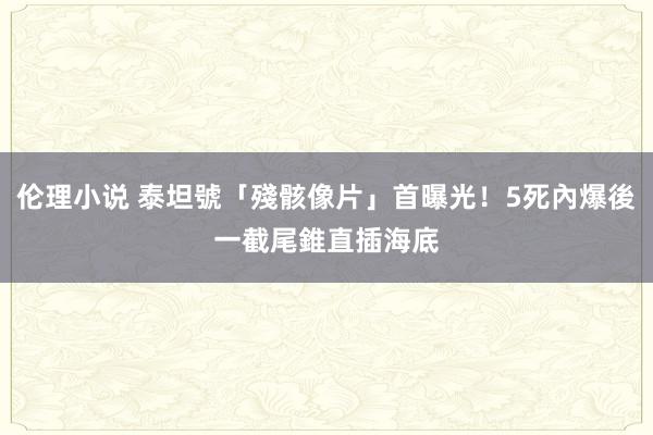 伦理小说 泰坦號「殘骸像片」首曝光！5死內爆後　一截尾錐直插海底