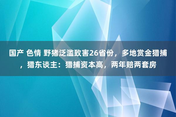 国产 色情 野猪泛滥致害26省份，多地赏金猎捕，猎东谈主：猎捕资本高，两年赔两套房